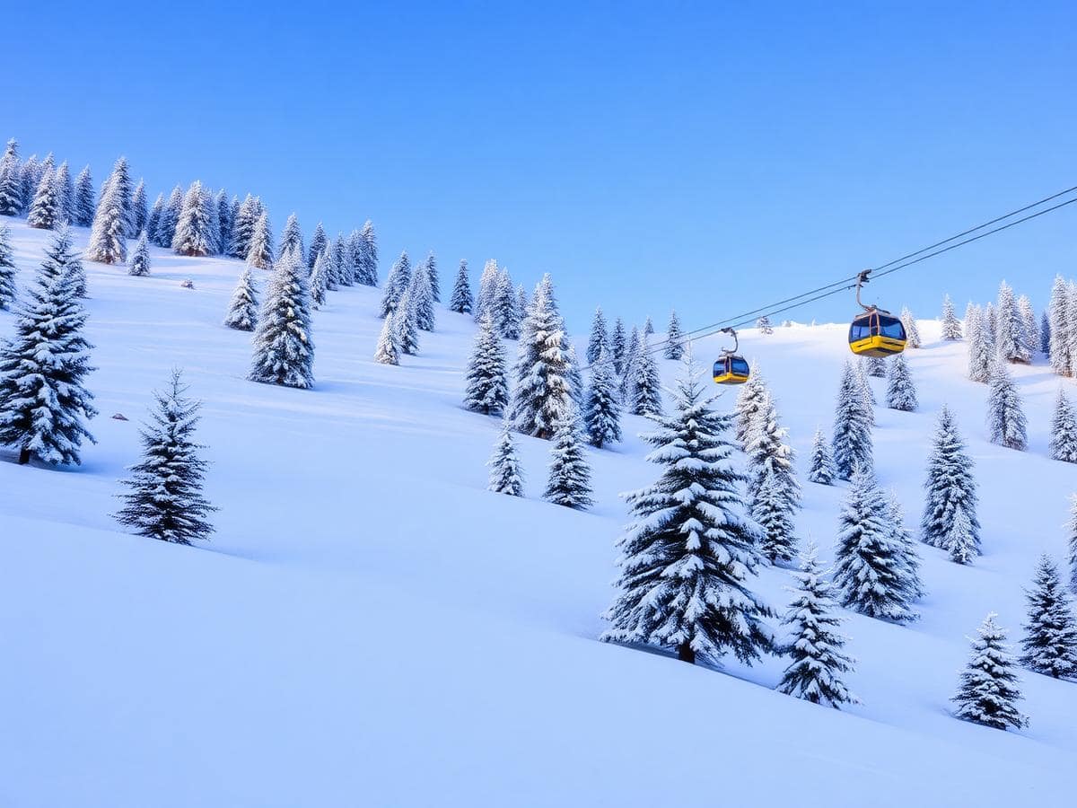 Gulmarg gondola in winter