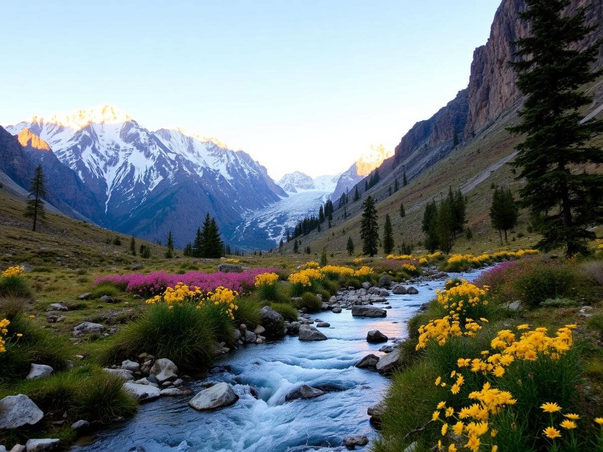 Sonamarg glacier stream